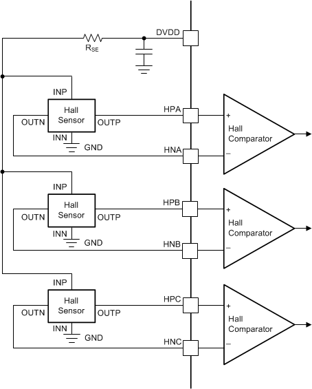 DRV8306 drv8306-parallel-hall-configuration.gif