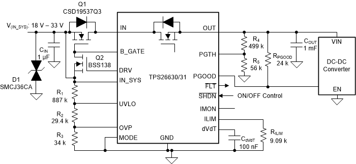 TPS2663 24-V, 2-A eFuse Input Protection Circuit for Industrial PLC, CNC CPU