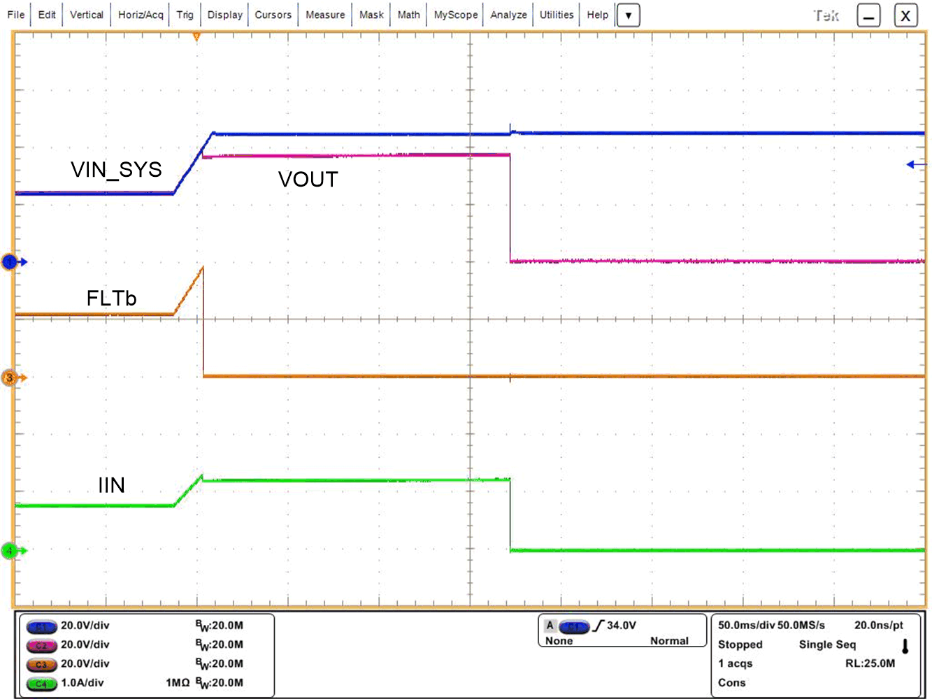 TPS2663 Overvoltage Clamp Response With TPS26635