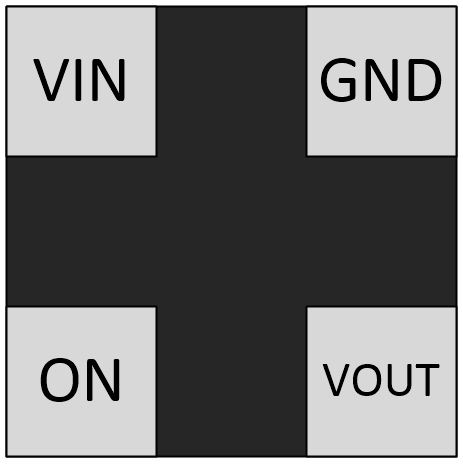 TPS22991 TPS22991 RAA Package, 4-Pin UQFN (Top
          View)