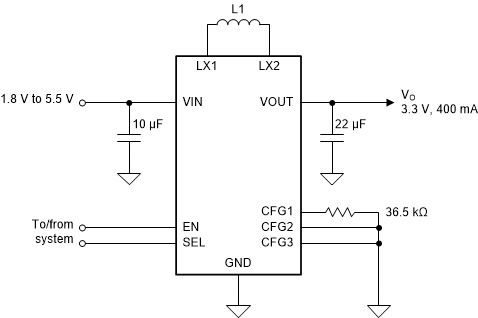 TPS63901 Simplified Schematic