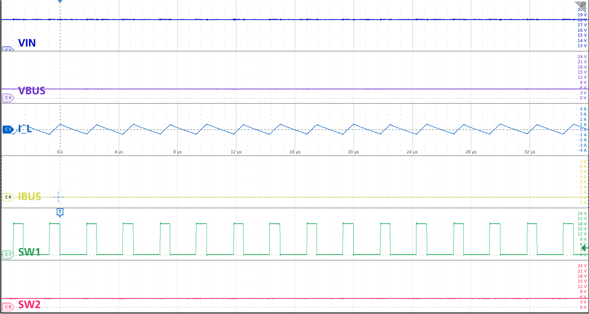 TPS25763-Q1 Buck Mode: High VIN, No
            Load