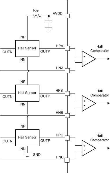 MCT8314Z Hall Sensor Connected in Series Configuration