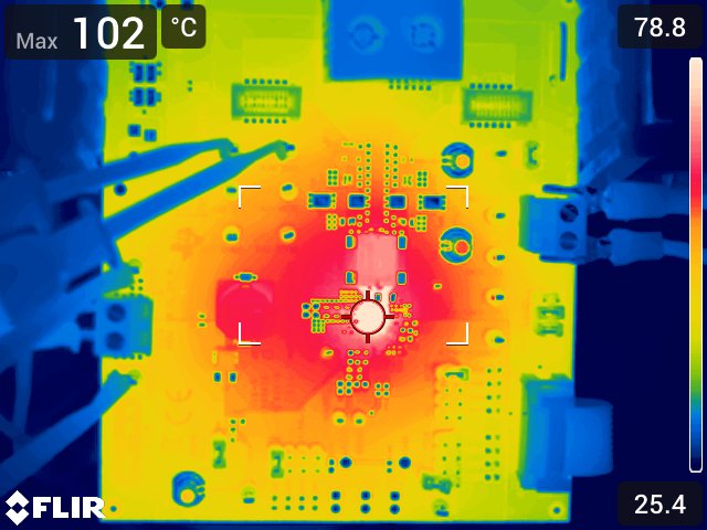 TPS548D26 Thermal Characteristics, 600kHz FCCM, External
                        5V Bias, 40A Load