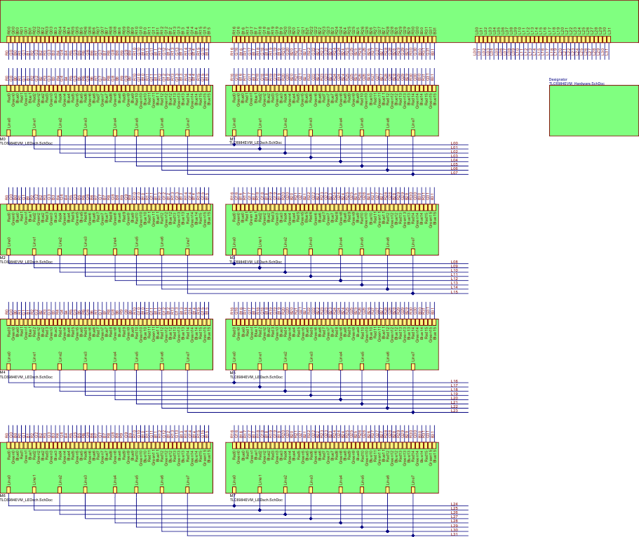 TLC6984EVM  TLC6984EVM Schematic (3 of
                    3)