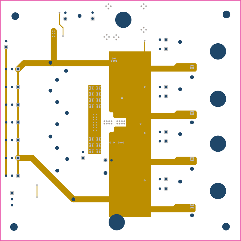 TPS4HC120EVM TPS4HC120-Q1EVM Second Layer GND (Top View)