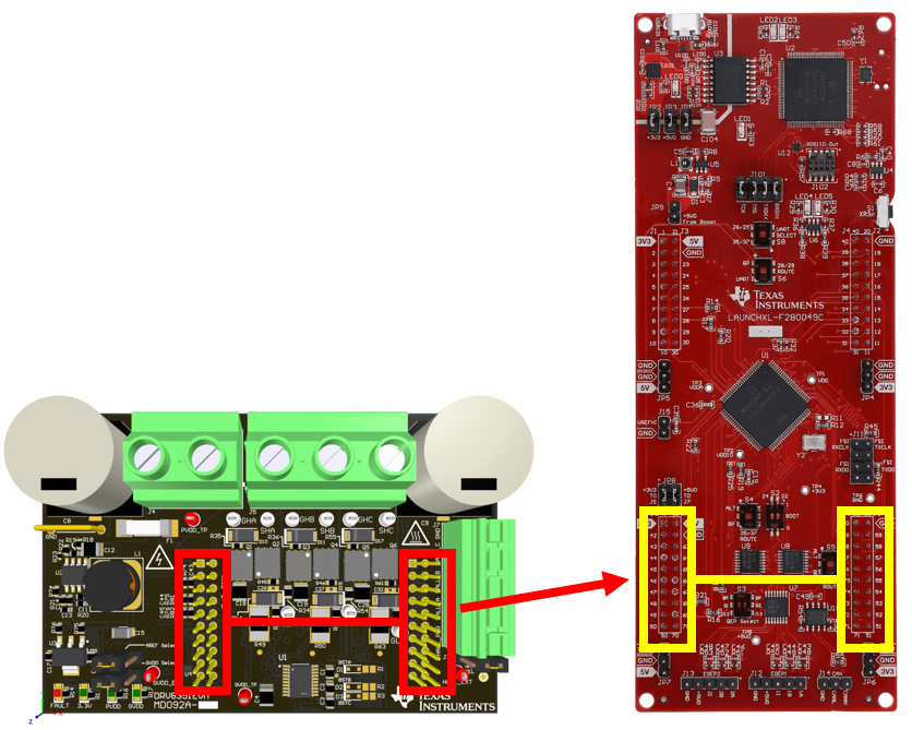 DRV8351EVM DRV8351EVM Connecting to
                    LAUNCHXL-F280049C