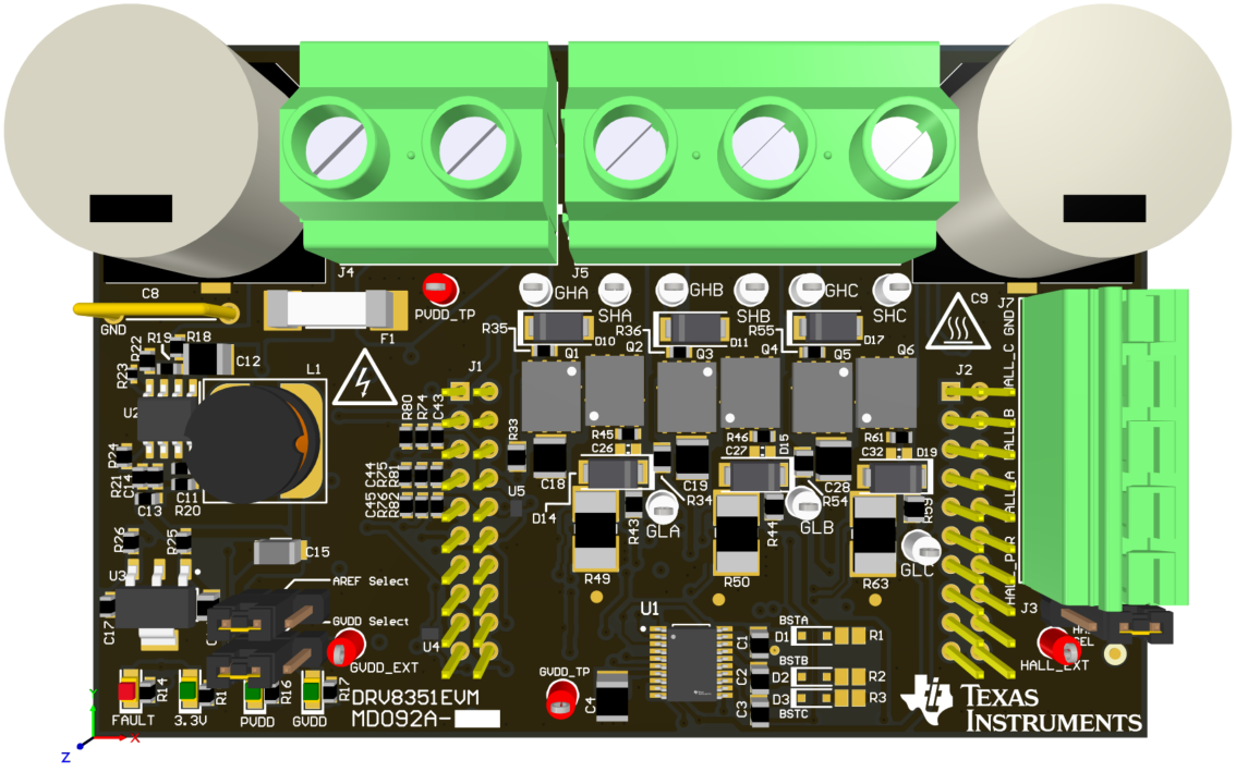 DRV8351EVM EVM Board Overview