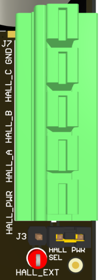 DRV8351EVM Hall Sensor Input and Power Connections (J7)