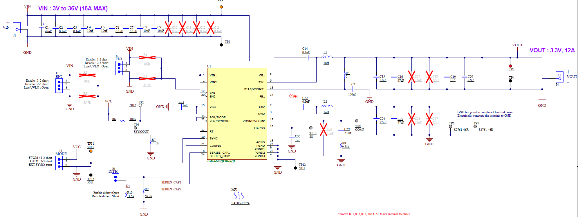 LM644A2QEVM-S2100T EVM Schematic