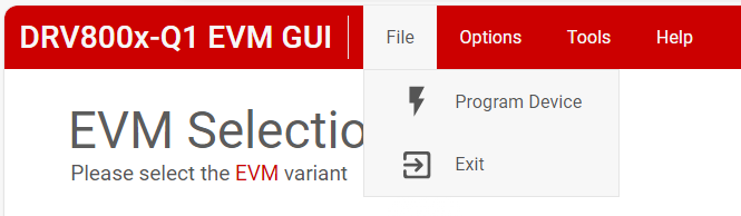 DRV8000-Q1EVM, Program Device