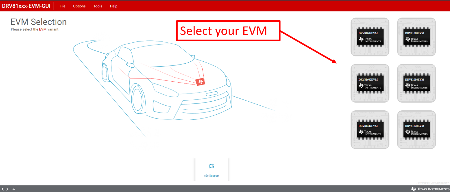 DRV81008-Q1EVM, DRV81602-Q1EVM, DRV81242-Q1EVM,  EVM Selection