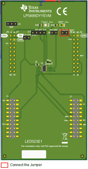 LP5899QDYYEVM LP5899EVM Jumper
                            Connection