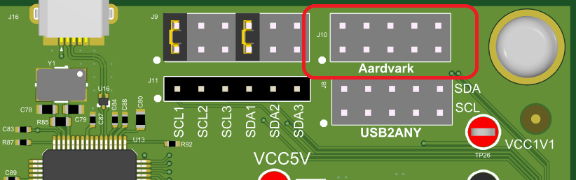 TPS25772Q1EVM-CD-150 J10 Aardvark Connector