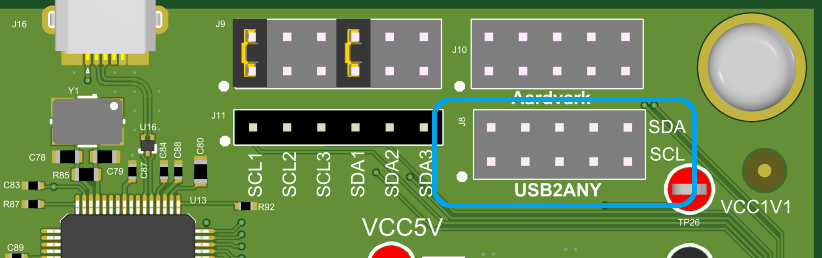 TPS25772Q1EVM-CD-150 J8 USB2ANY Connector