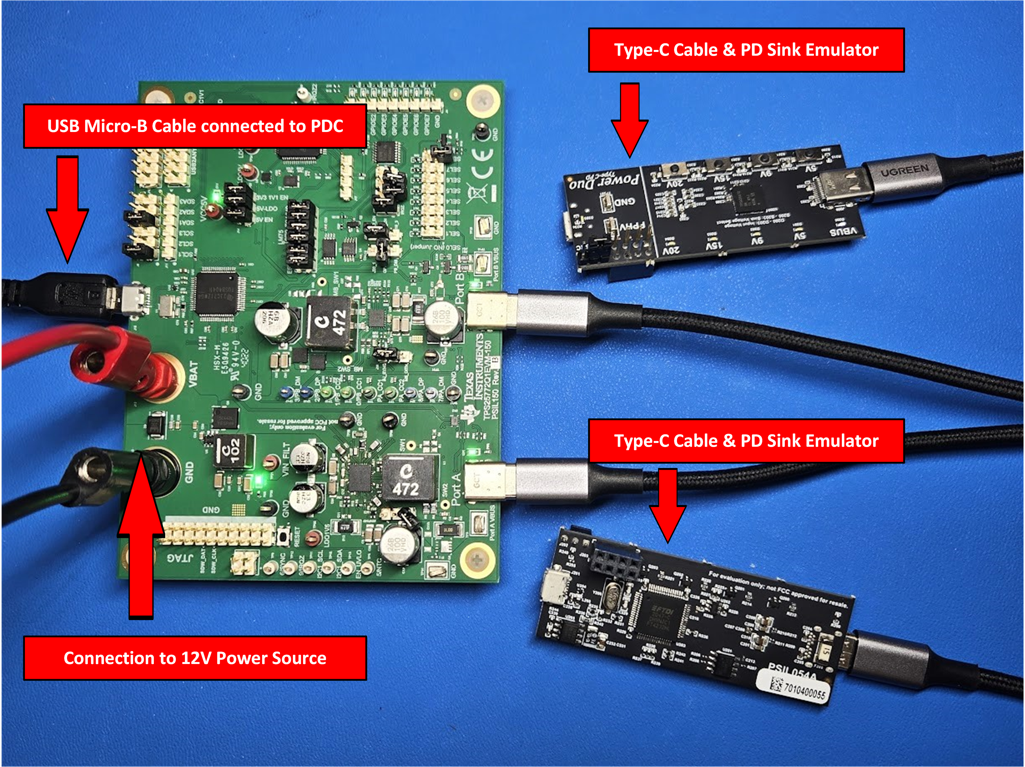 TPS25772Q1EVM-CD-150 EVM Connections