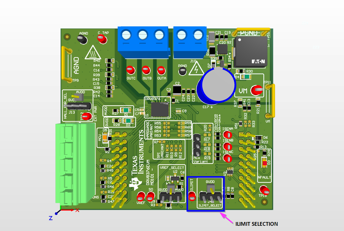 DRV8376EVM DRV8376EVM ILIMIT Selection
                    Location