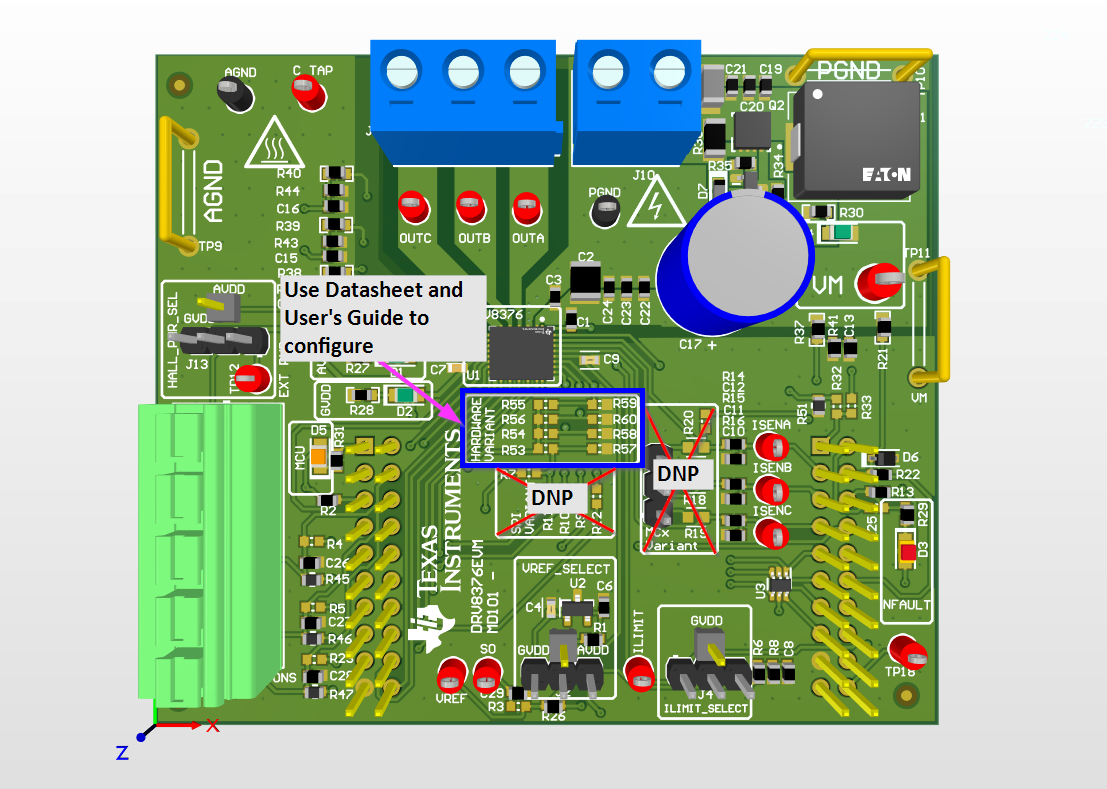 DRV8376EVM Hardware Configuration
                    Resistors