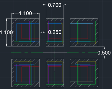  6-Pin, 3.2mm × 2.5mm DLE Universal Land
                    Pattern Overlaid With 11 Device Footprints