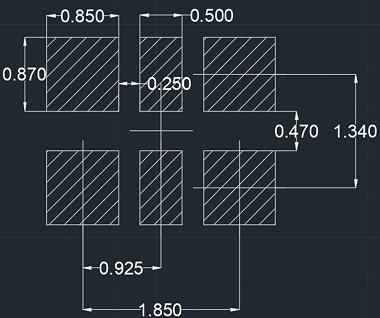  Universal Land Pattern for 6-Pin, 2.5mm ×
                    2.0mm DLF Oscillators