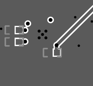 LMK3C0105 PCB Layout Example for LMK3C0105, Bottom Layer