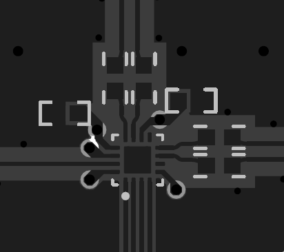 LMK3C0105 PCB Layout Example for LMK3C0105, Top Layer