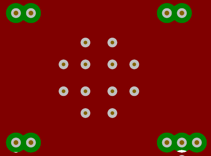 LMK1D2102L LMK1D2104L LMK1D2106L LMK1D2108L PCB Layout Example for
                        LMK1D2108L, GND Layer