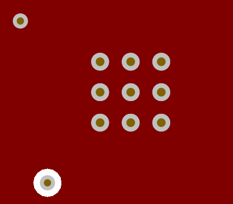 LMK1D2102L LMK1D2104L LMK1D2106L LMK1D2108L PCB Layout Example for
                        LMK1D2104L, GND Layer