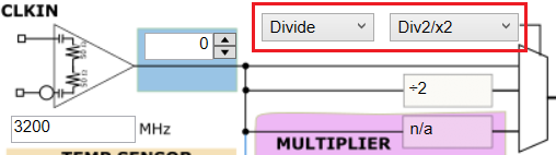 LMX1205EVM Divider Mode