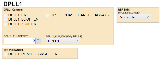 LMK5C33216AEVM Primary DPLL Controls