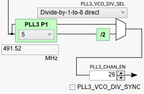 LMK5C33216AEVM PLL3 Dividers