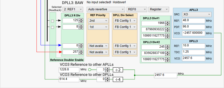 LMK5C33216AEVM PLL3 Input