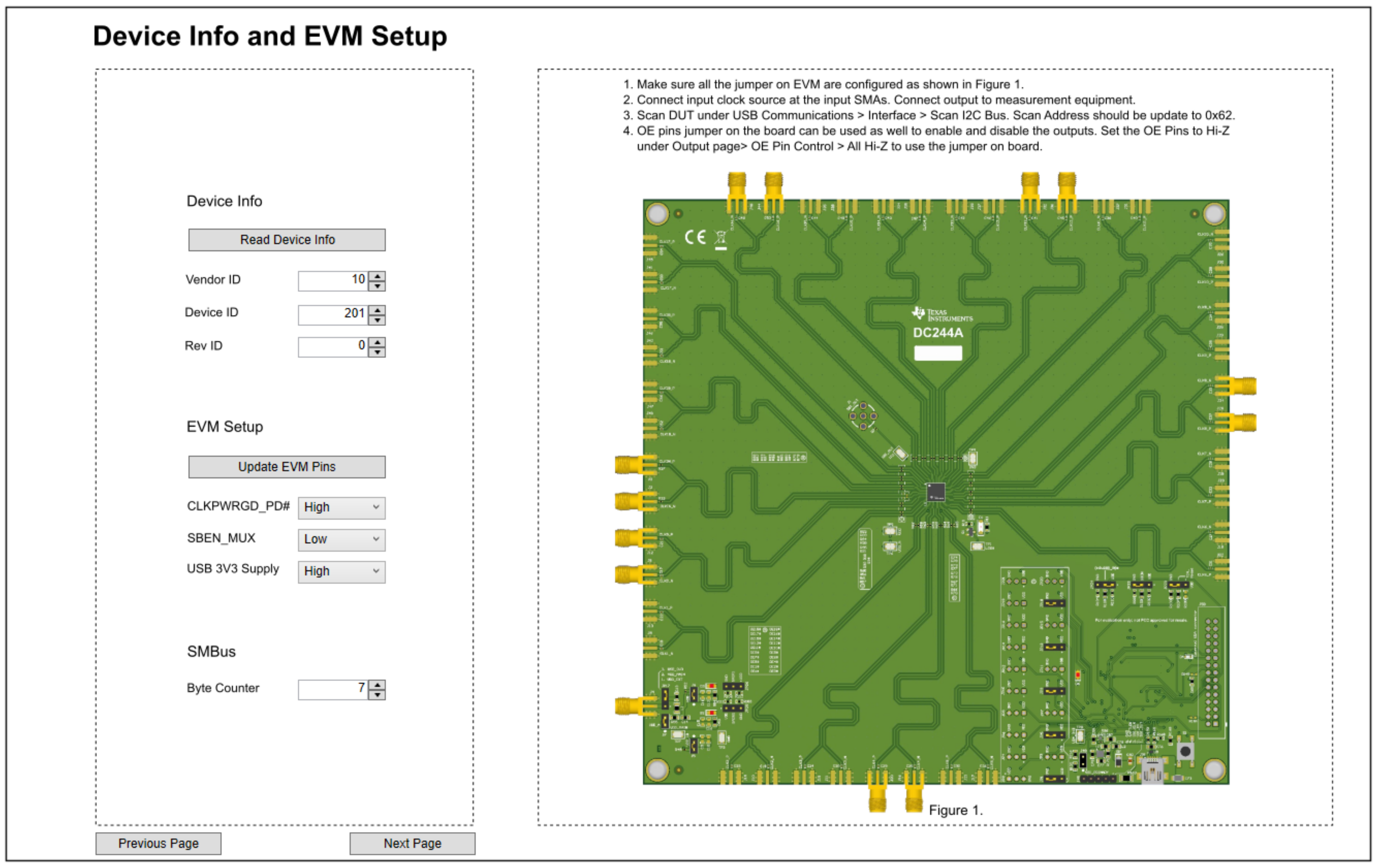 LMKDB1120EVM Device Info