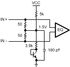 DS40MB200 Receiver Input Termination and Bias Circuit