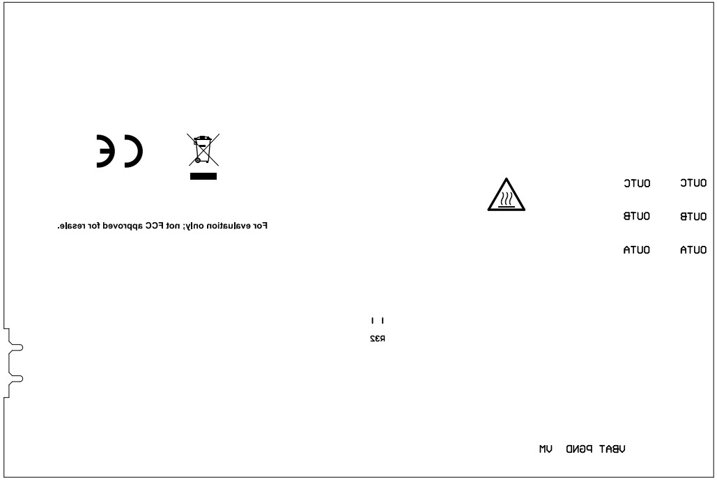 MCT8314ZEVM EVM Bottom Overlay