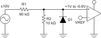  Commonly Used Two-Resistor Voltage Divider with Clamping Diode