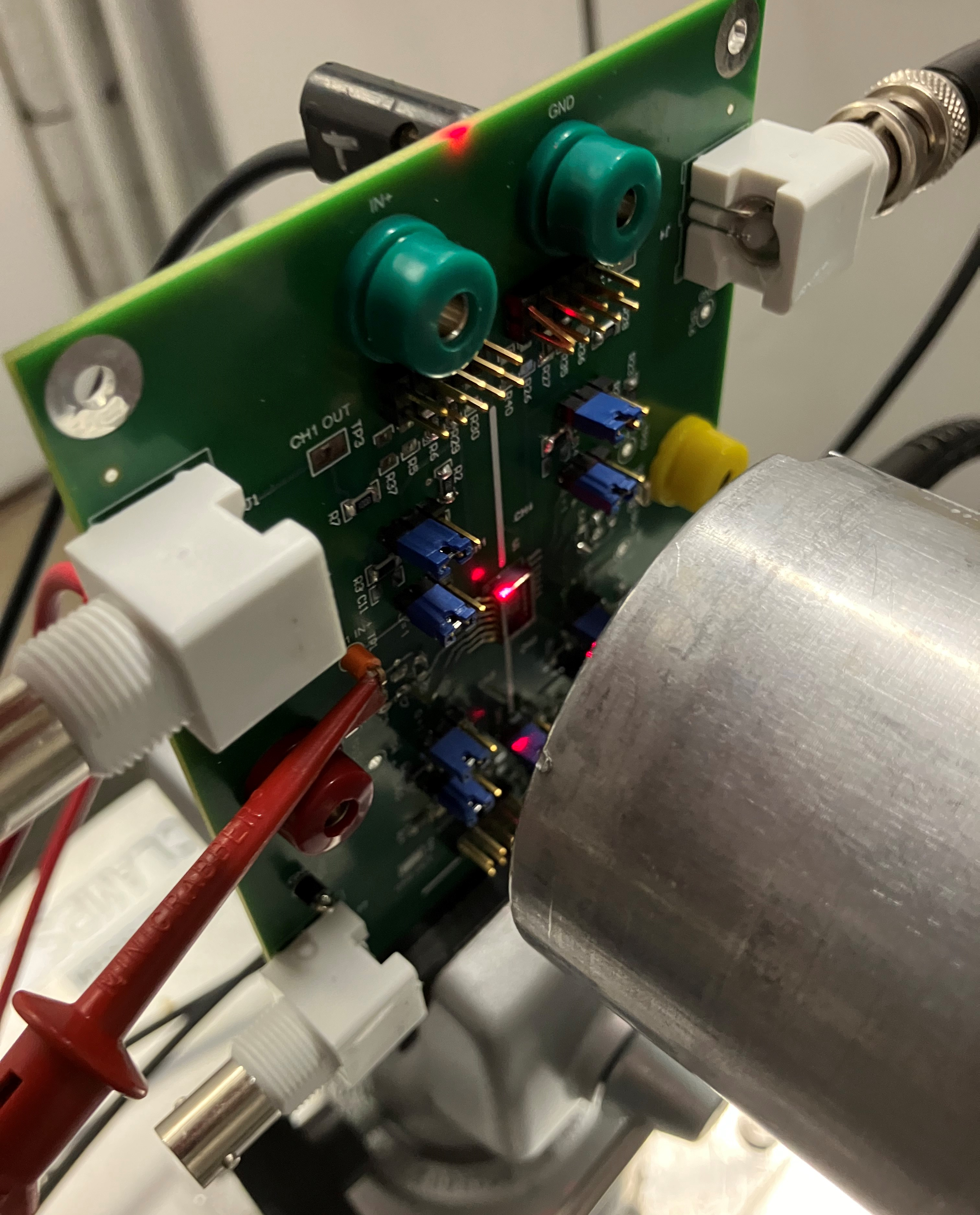 LMP7704-SP Board Alignment for
                        Testing, TAMU