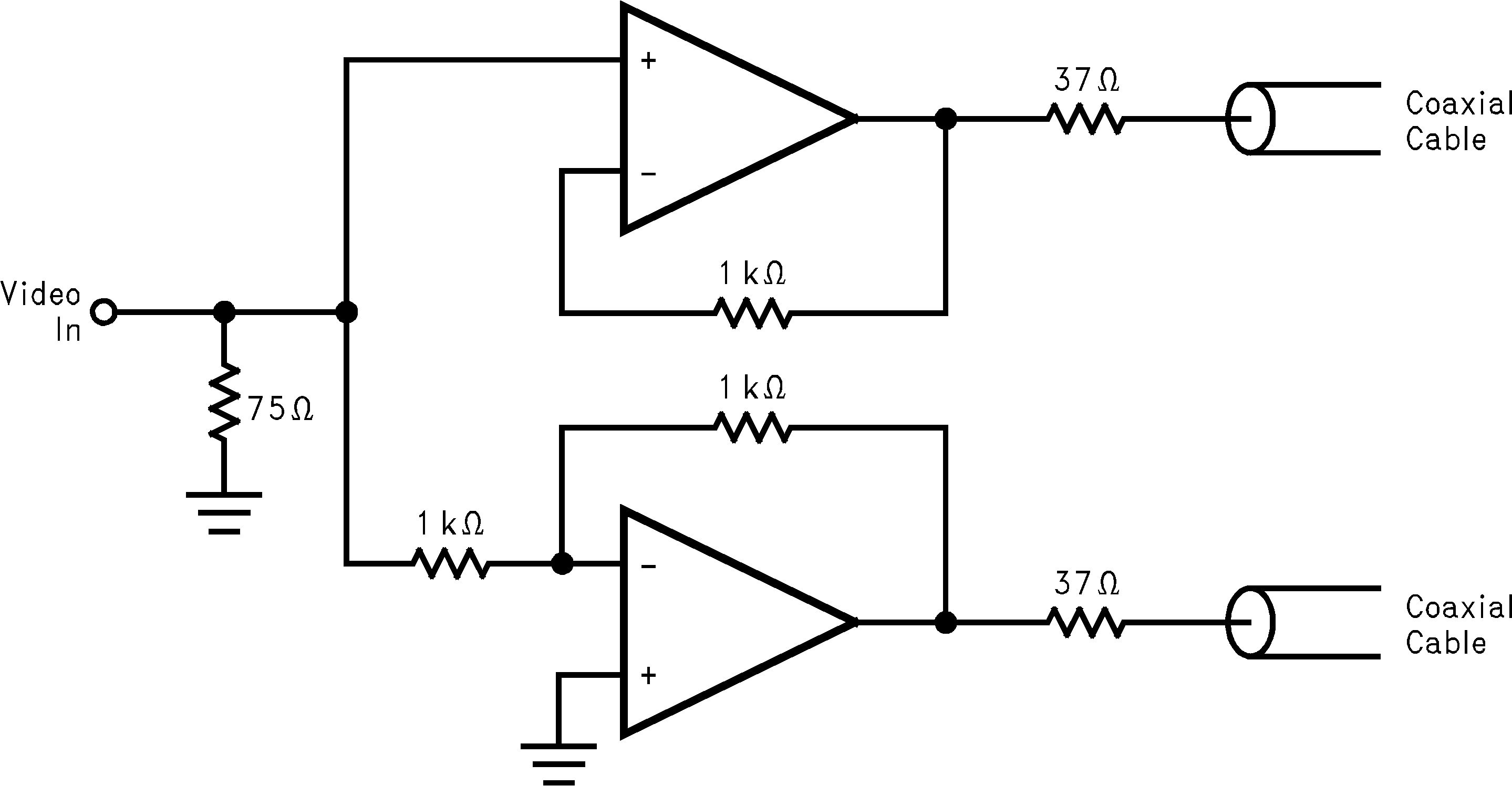 LM6172 Differential Line Driver