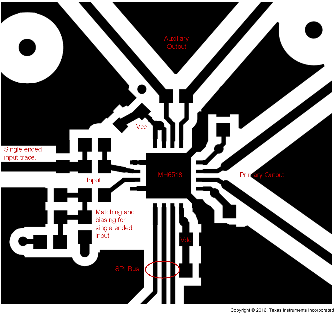 LMH6518 LMH6518 Layout Schematic