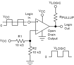 TLV9020 TLV9021 TLV9022 TLV9024 TLV9030 TLV9031 TLV9032 TLV9034 Universal Logic Level Shifter