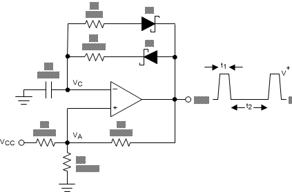 TLV1811 TLV1821 TLV1812 TLV1822 TLV1814 TLV1824 Adjustable Pulse Width Generator