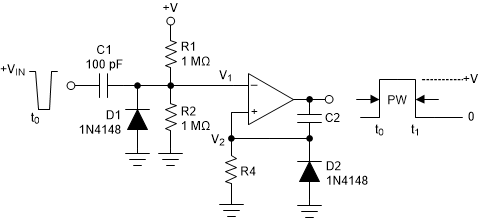 TLV1811 TLV1821 TLV1812 TLV1822 TLV1814 TLV1824 One-Shot Multivibrator