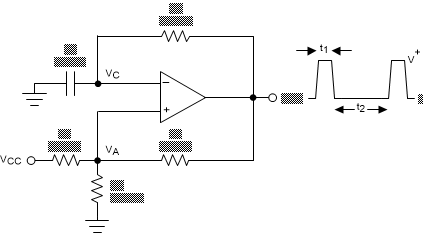 TLV4H290-SEP TLV4H390-SEP Square-Wave Oscillator