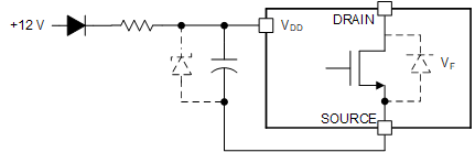LMG3522R030 LMG3526R030 Suggested Bootstrap Regulation Circuit