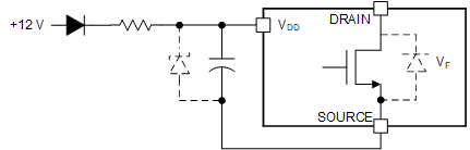 LMG3522R030 LMG3526R030 LMG3527R030 Suggested Bootstrap Regulation Circuit