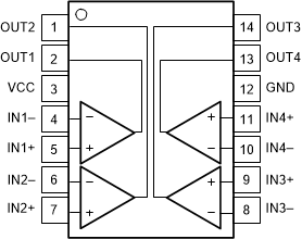 TLV1831 TLV1841 TLV1832 TLV1842  DYY Package14-Pin SOT-23Top
                        View