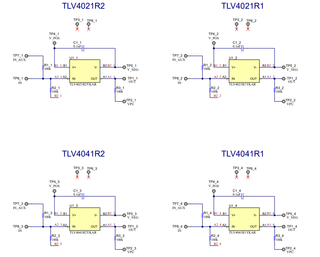 TLV4021-41EVM TLV40x1EVM Altium
                    Schematic
