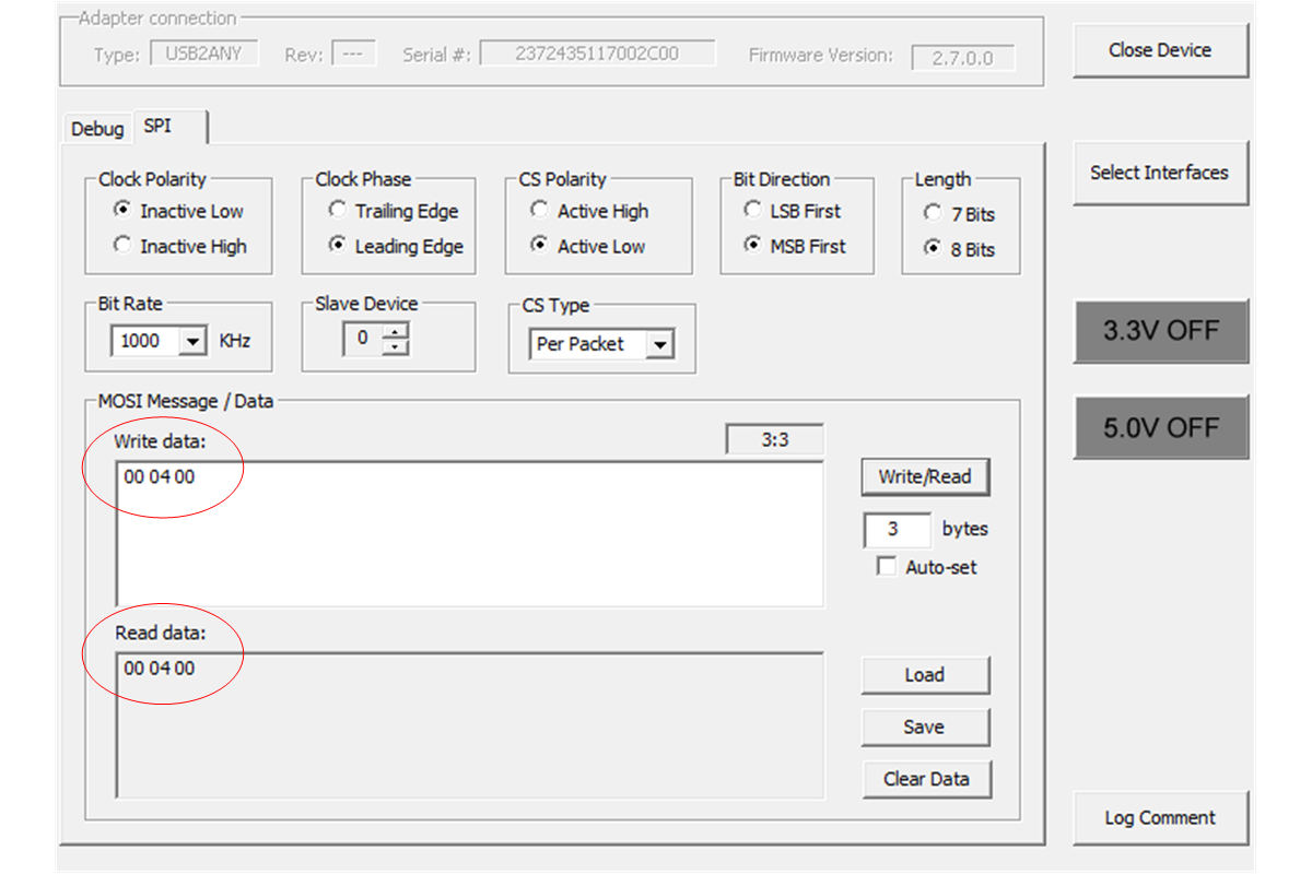 LMH6518EVM Writing Data to LMH6518