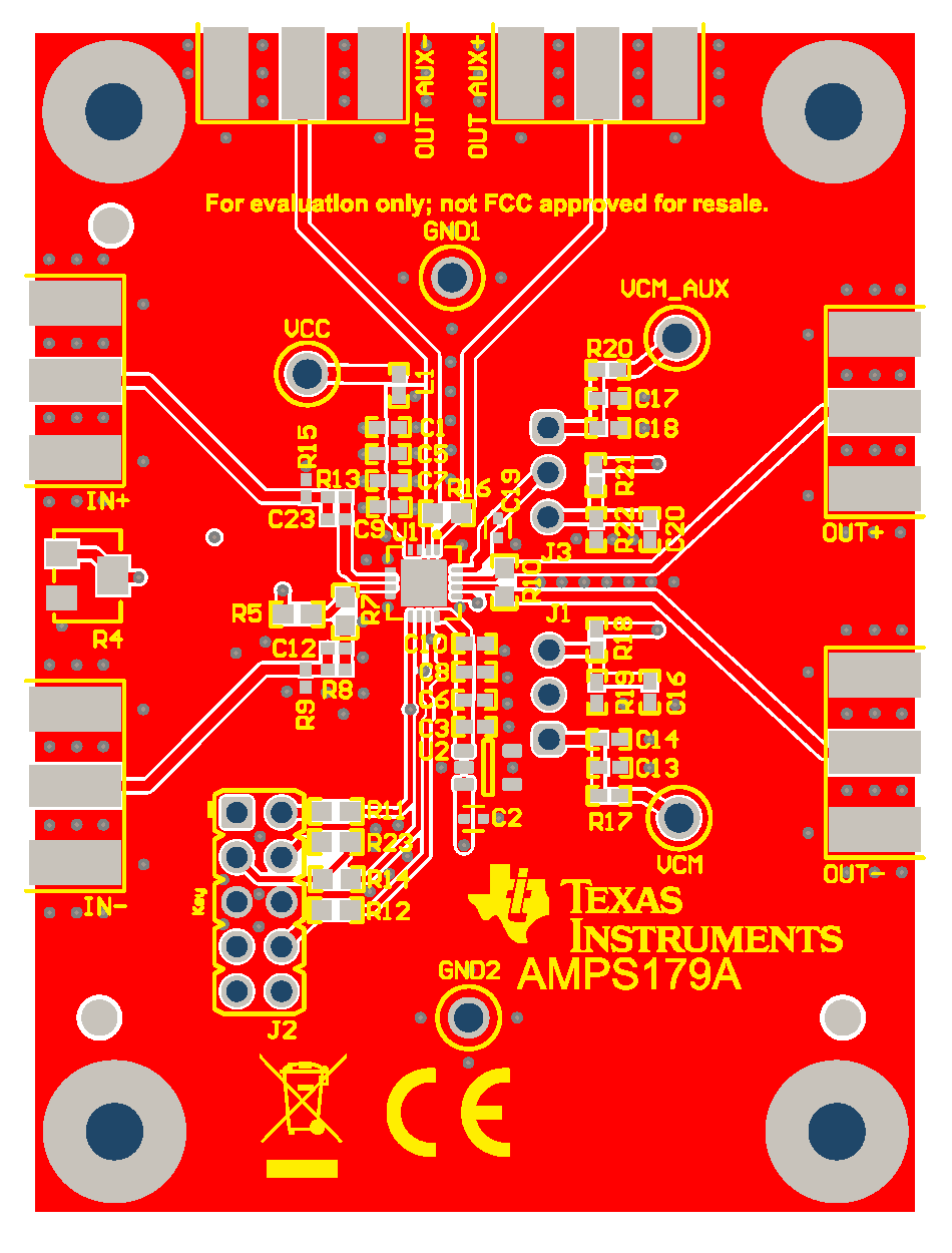 LMH6518EVM Top Layer