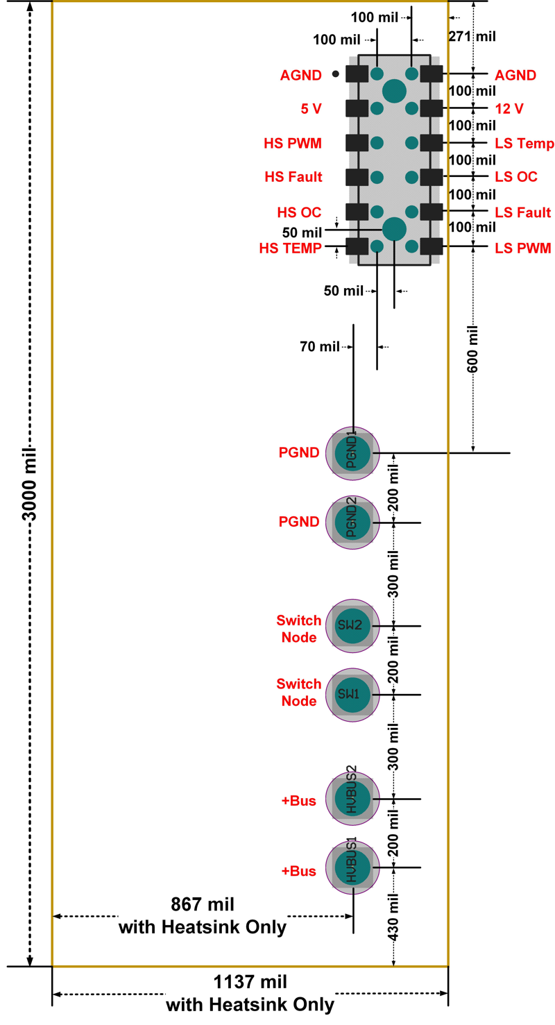 LMG2650EVM-100 Recommended Footprint for LMG2650EVM-100